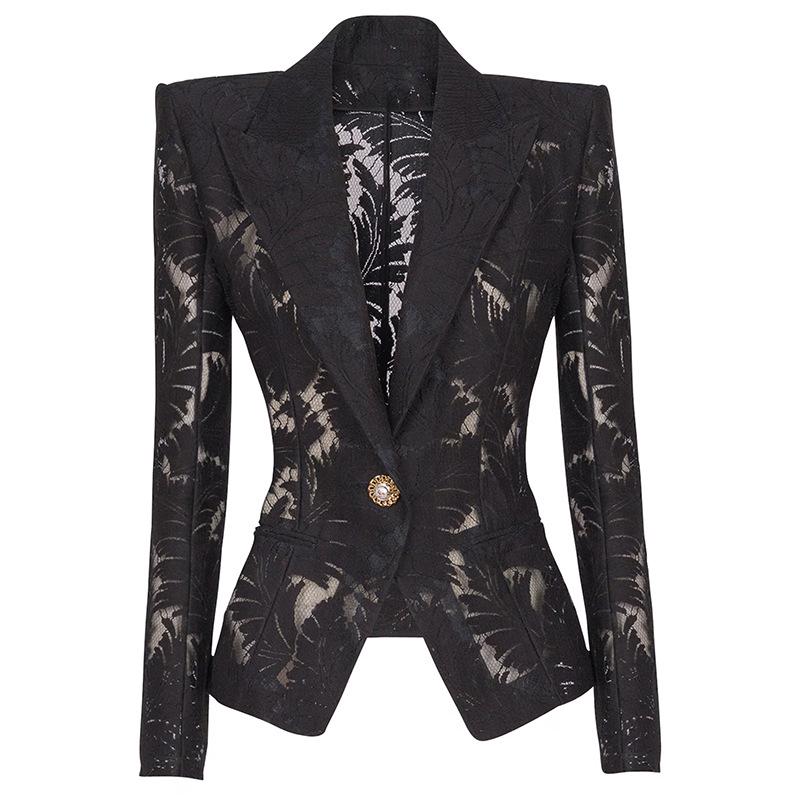 In Stock: 2026 Spring/Summer Slim-Fit Embroidered Mesh Jacket