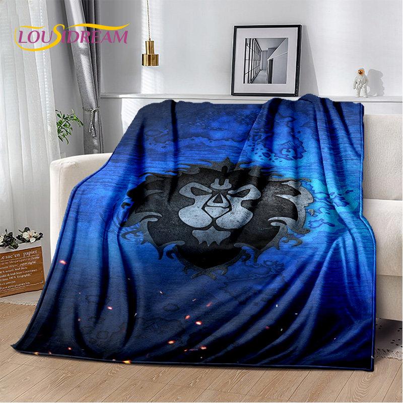 World of Warcraft, WOW, Game Gamer, weiche Plüschdecke, Flanelldecke, Überwurfdecke für Wohnzimmer, Schlafzimmer, Bett, Sofa, Picknick-Abdeckung