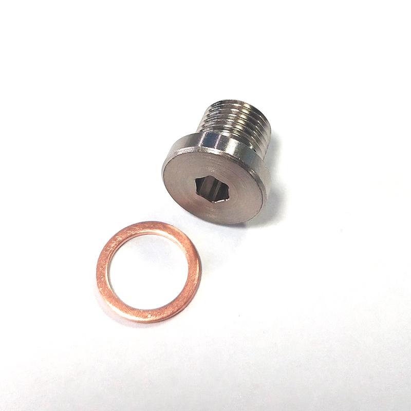 Universeller M12x1.25 Sensorstecker Abgasrohr O2 Sauerstoffsensor Distanzstück Stopfen Mit Dichtung