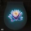 Self-Adhesive Lotus Glow-in-the-Dark Toilet Sticker Bathroom Toilet Lid Decoration Ambiance Decorative Sticker Wall Decor Decal