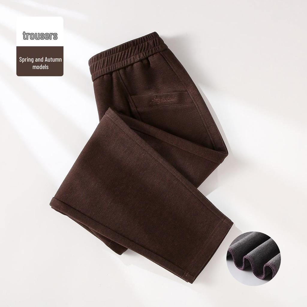 GAGN Brown Women's Casual High-Quality Loose Straight-Leg Trousers - 2026 Spring/Autumn Versatile Style