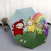 1pc Teletubbies Rainbow Automatic Open/close Folding Portable Umbrella with 8-Rib Structure for Women/Men, All-Season Use  a0901081