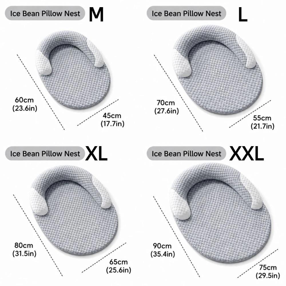 Oval Summer Cooling Dog Bed Ice Silk Pet Nest New Cat Cooling Pad  For Small Medium Large Pet