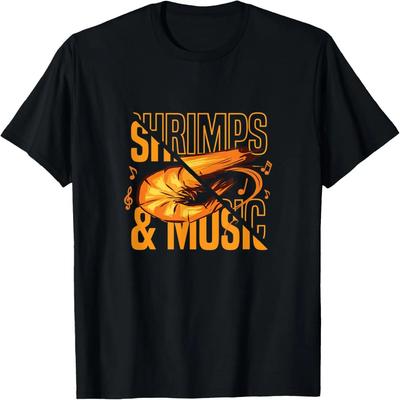 Retro Shrimp Design Love Prawn Lovers Crawfish T-Shirt