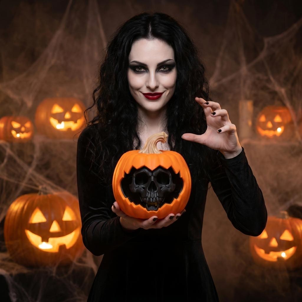 Halloween Süßigkeitenglas Kürbis Totenkopf Design Dekorativer Behälter für Partygebrauch Langlebiges Kunststoffmaterial Geeignet für Innen- und Außendekoration