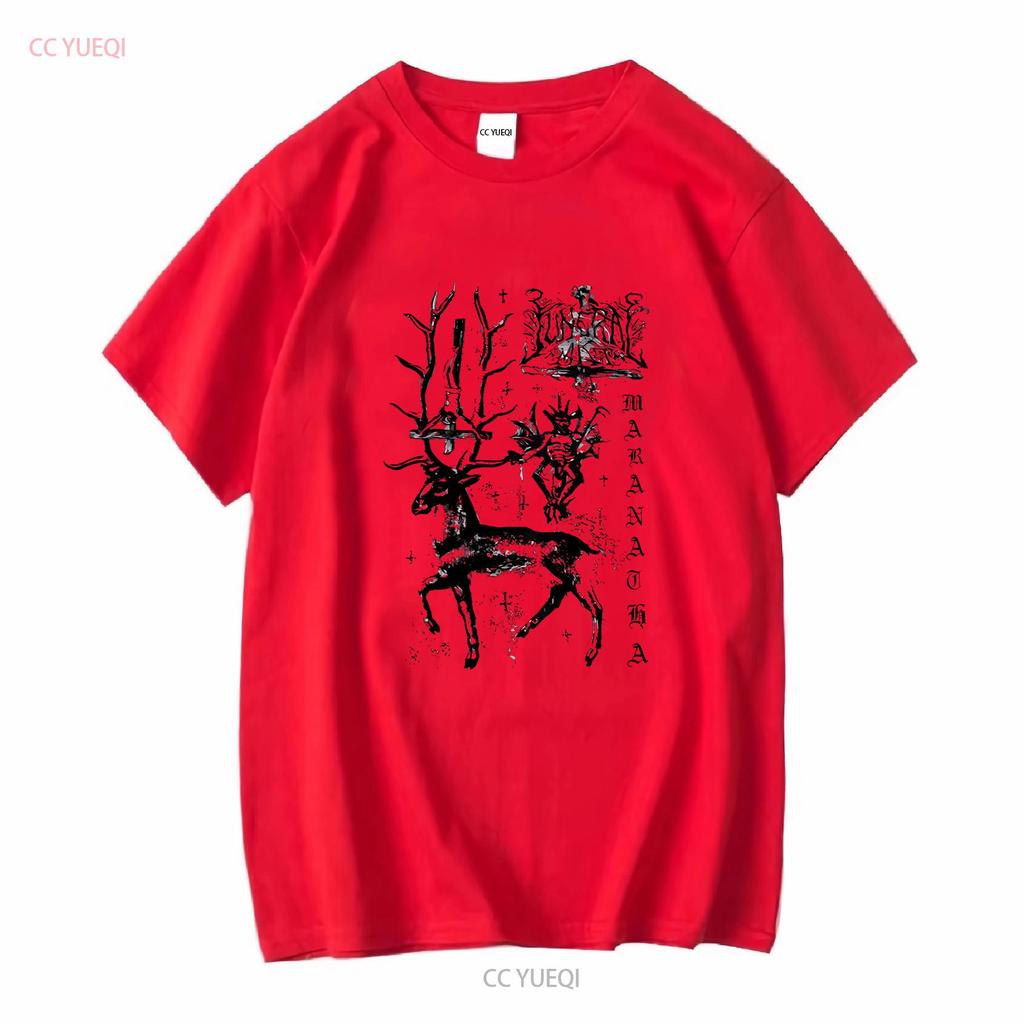 Funeral Mist Maranatha Tričko Bílé Plná Velikost S 5XL Oboustranné vintage Prané designové oblečení streetwear Unisex Všestranné