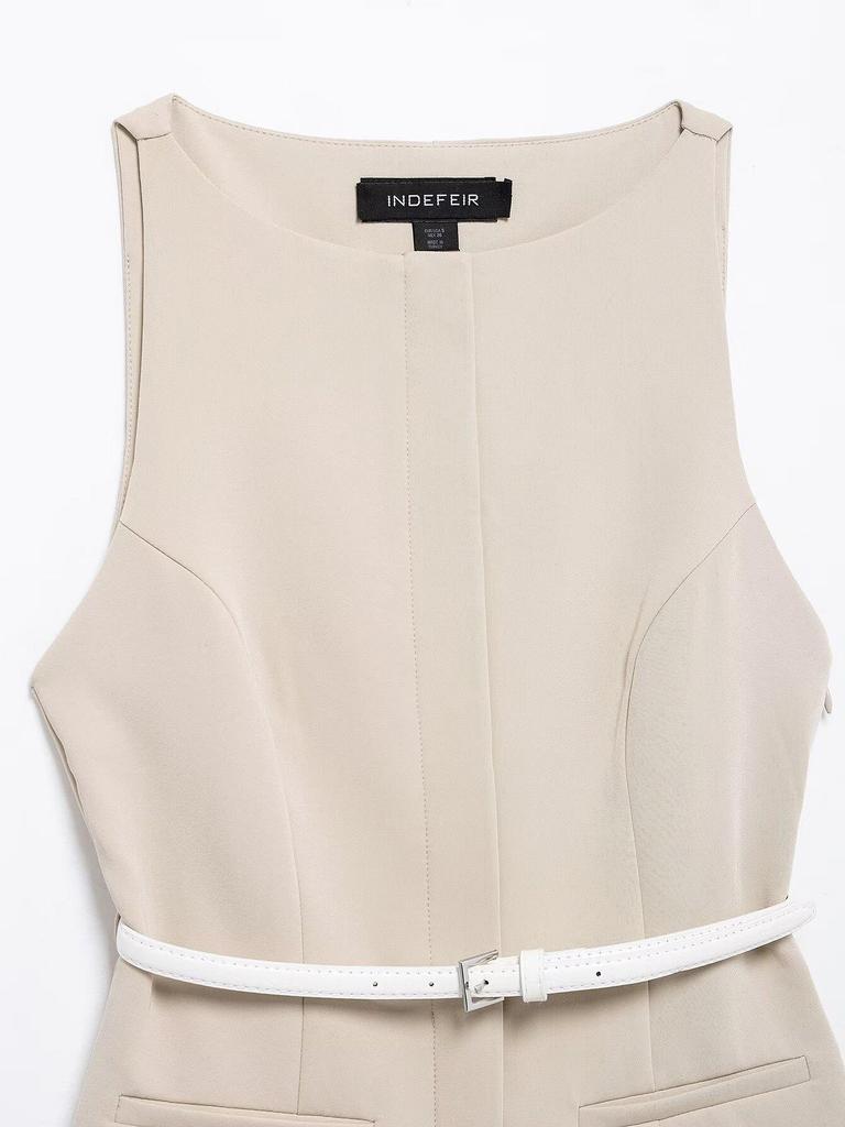 TAOP&ZA Spring/Summer Elegant Women's Short Dress with Belt