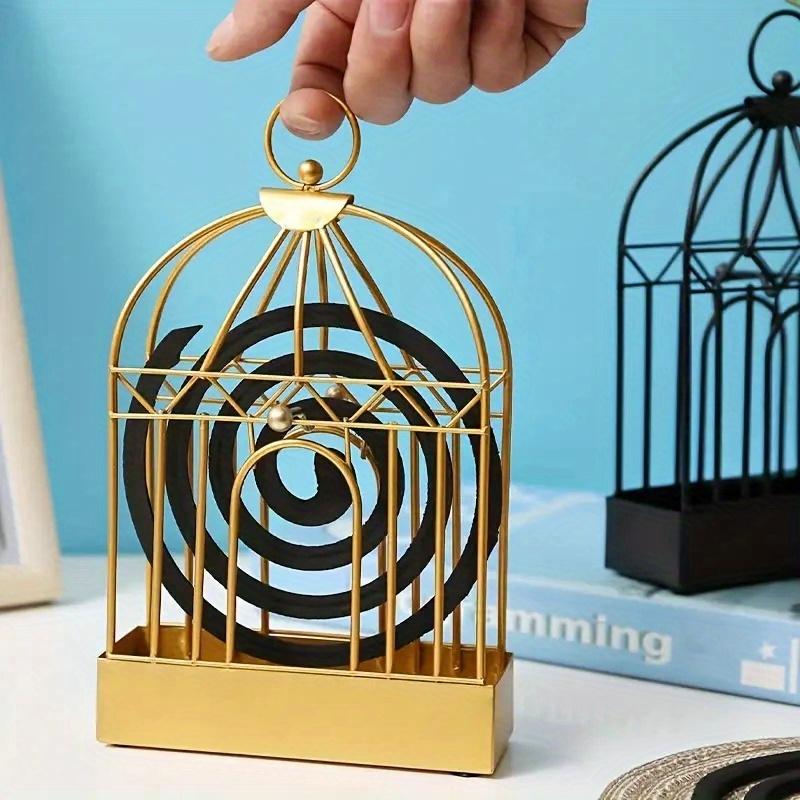 1Pcs Portable Mosquito Coil Holder Vintage Incense Burner Metal Hanging Cage Outdoor Home Garden Decoration Home Camping Supplys