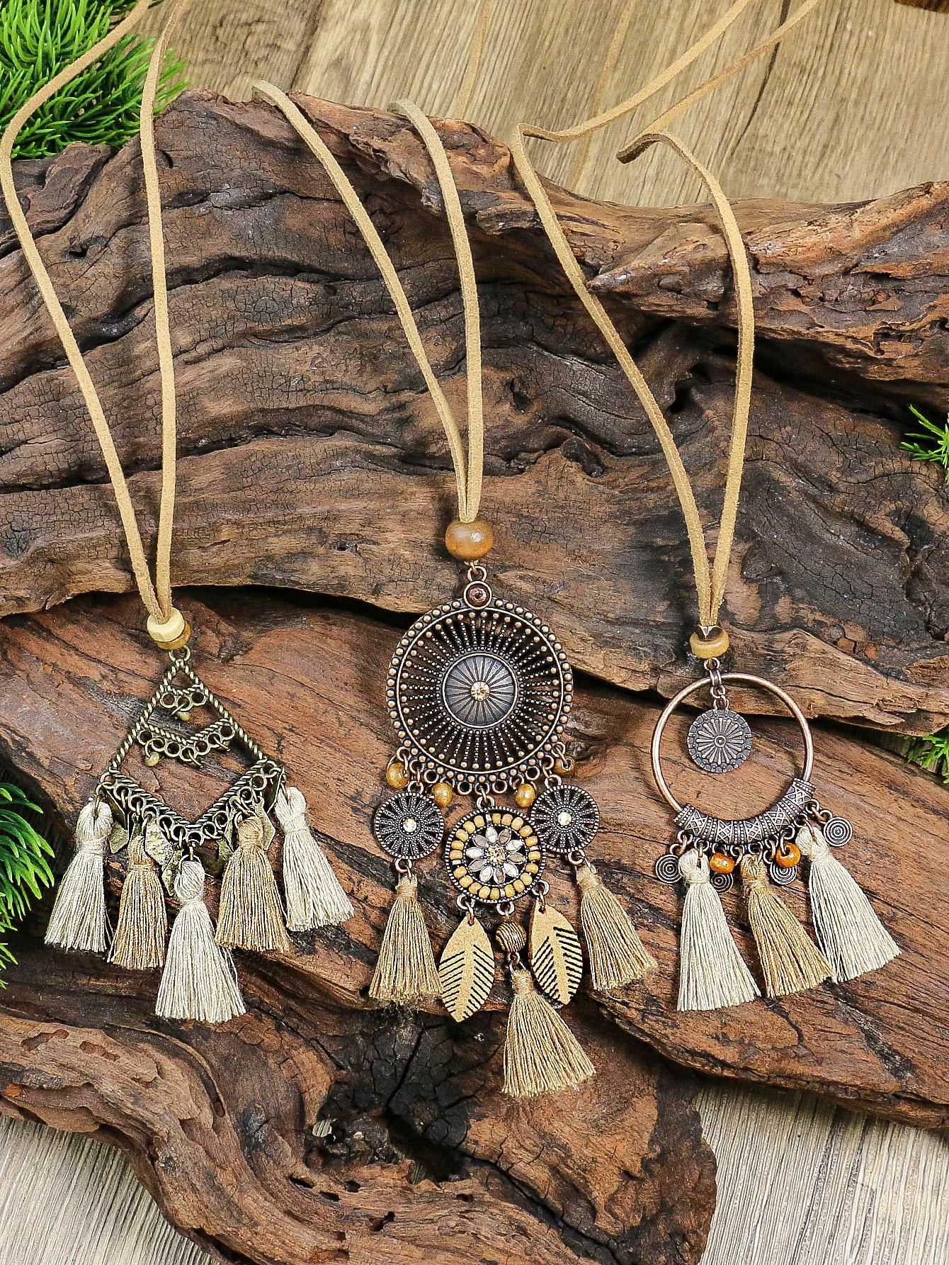 

Винтажное этническое праздничное колье с длинной подвеской, женское богемное колье с классическим темпераментом