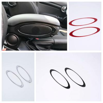 2pcs Seat Armrest Box Cover Sticker Carbon Fiber Interior Mouldings Case For Mini Cooper S One JCW F56 Hatchback Car
