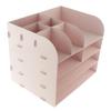 Desktop Organizer Office Storage Rack Wood Display Shelf Pink
