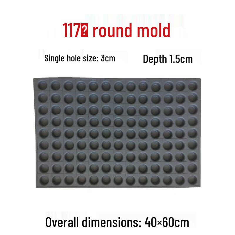 Commercial 117-Cavity Round Baking Tray