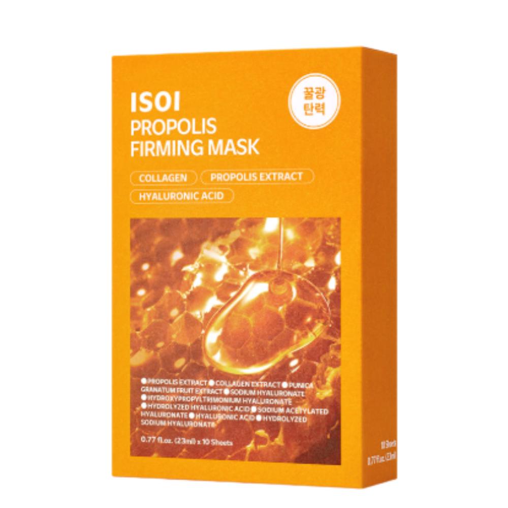 isoi Propolis Firming Mask 23ml x 10ea - Honey-Glow Elasticity & Intensive Nourishing Care