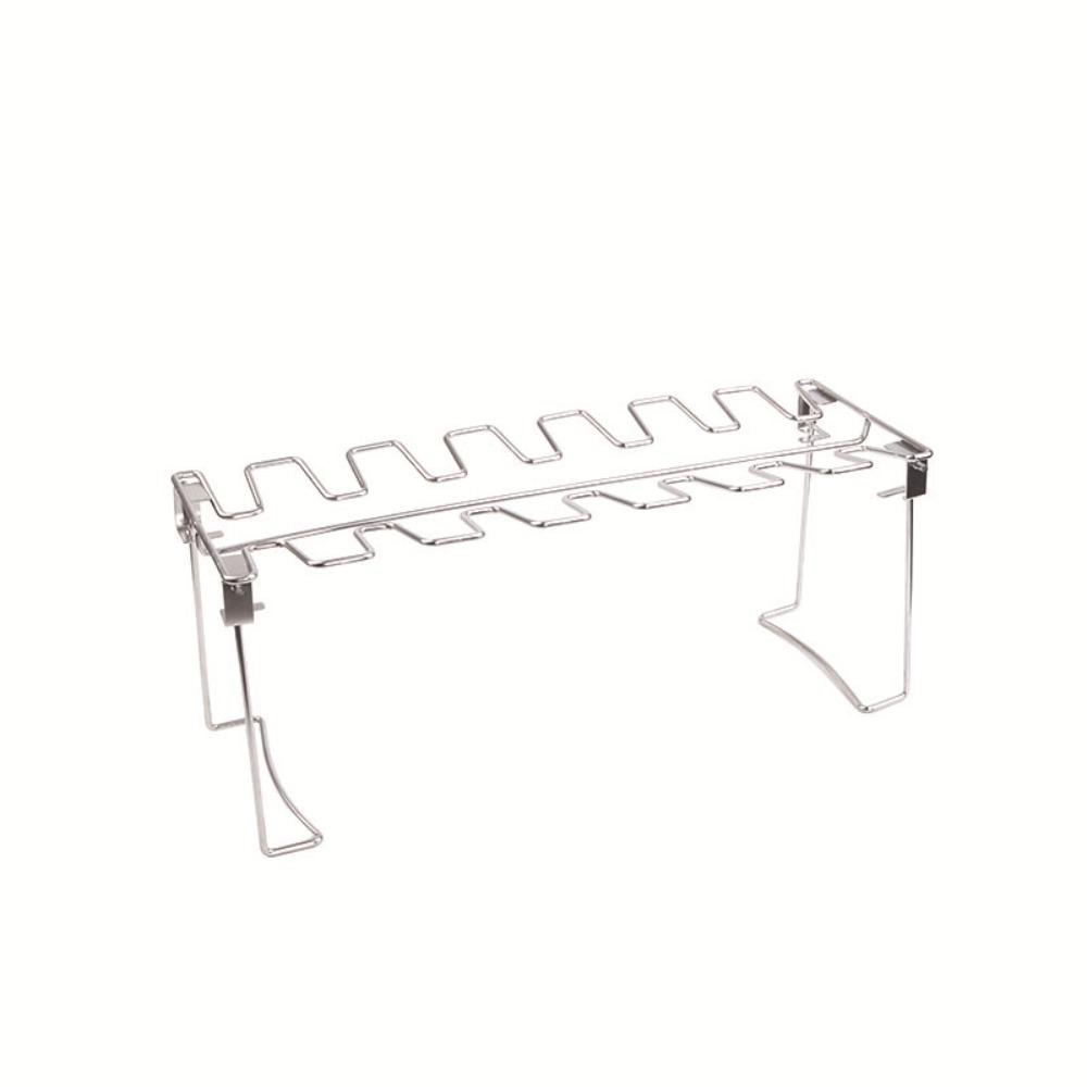

with Drip Tray Chicken Leg Rack 14 Slots Chicken Leg Wing Grill Rack Barbecue Accessories Chicken Leg Rack