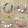 Lovely  Natural Stone Beaded Bracelet For Women Girls Simple Personality Adjustable Bracelet Jewelry Accessories Gifts