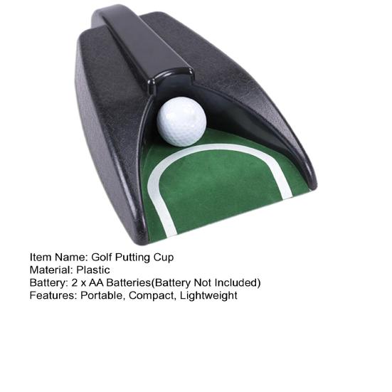 Golf Automatic Putting Cup Battery-Operated Compact Size Portable Golf Return Machine Indoor Golf Training Aid