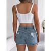 GMXIA Spring Summer Solid V-neck Twisted Crop Crop Top Vacation Knitted Sweater Women's Wear