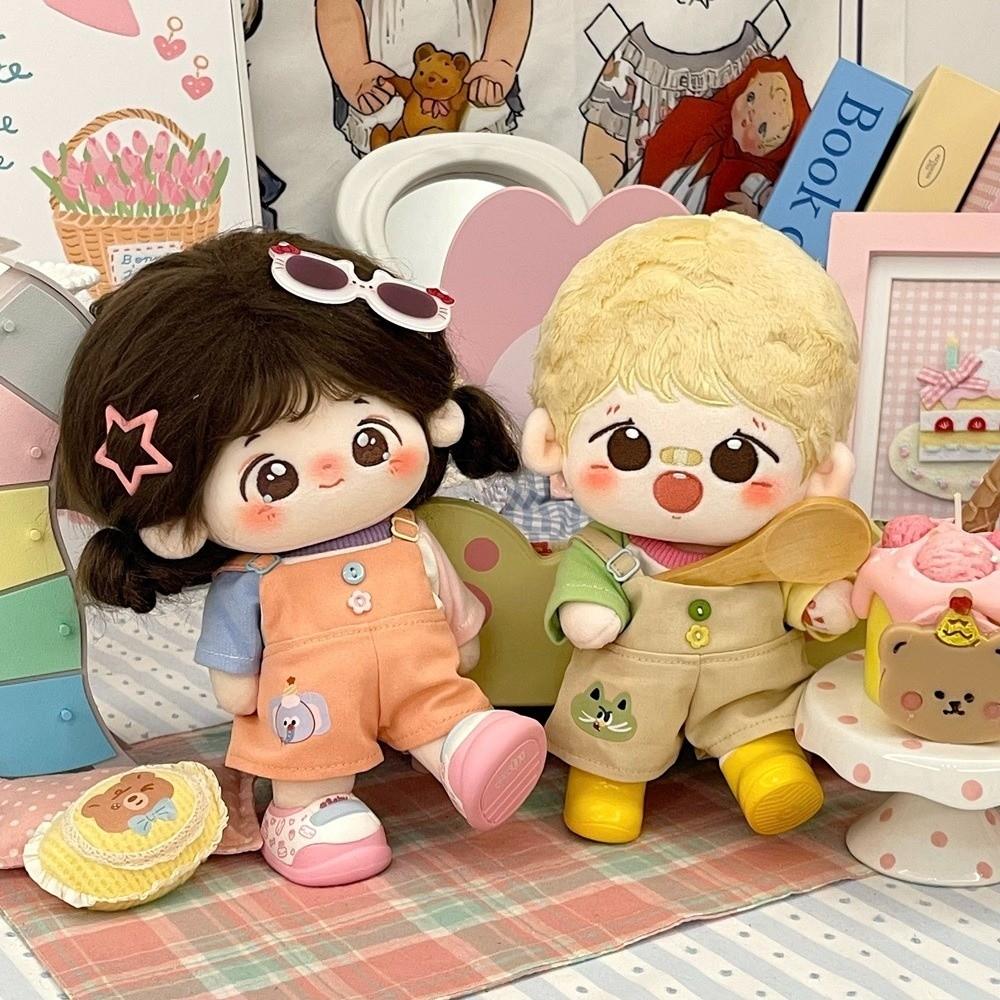 1 set Cartoon Pattern 20cm Cotton Doll's Clothes Outfit 10cm Doll Clothes  Children's Gift