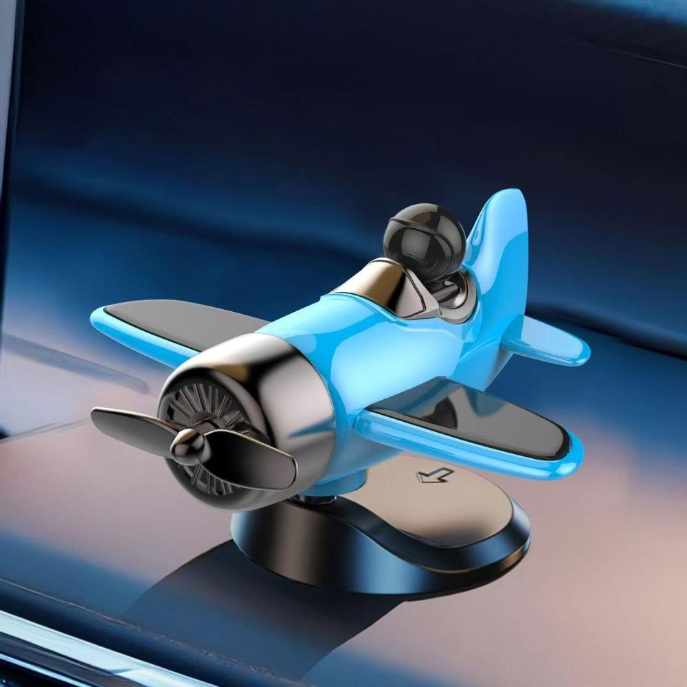 Silent Car Dashboard Ornament Solar Powered Car Interior Decoration Rotating Airplane  Gifts