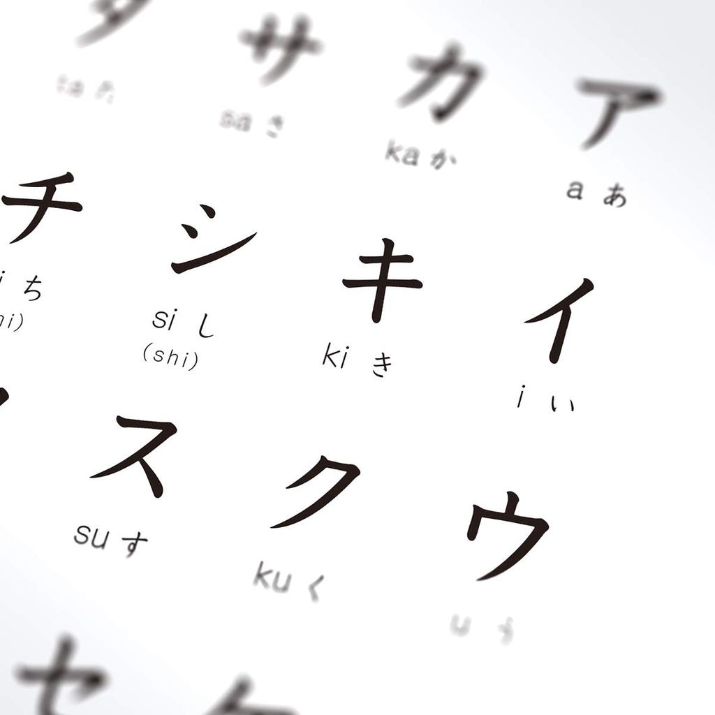 Simple Katakana Learning Bath Poster (Katakana (FULL)) Waterproof Bath