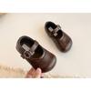 Solid Color Retro Simple Versatile Korean Style Girls Little Leather Princess Shoes Soft Sole Lightweight Comfortable