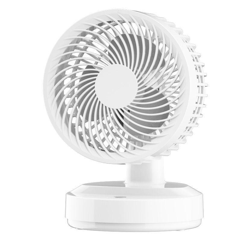 Compact Rechargeable Desktop Fan with Long Battery Life & Oscillation for Office Workers