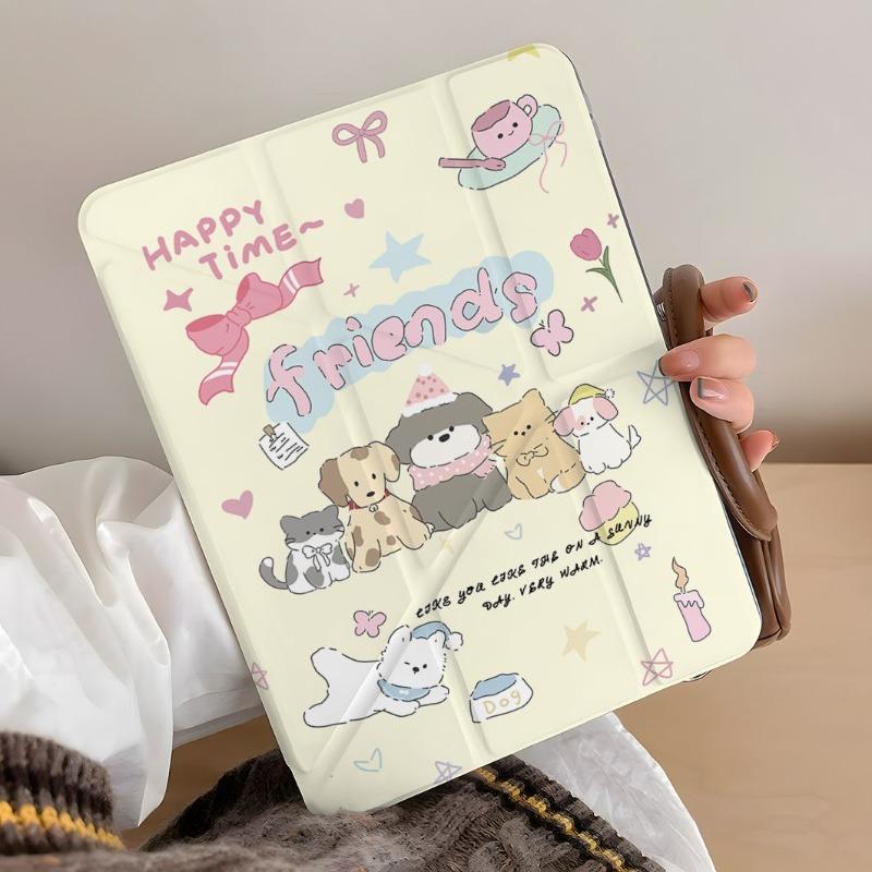 Smart Case with Pen Holder for Ipad Air 3 Generation 2019 Pro 11 2nd 3rd 4th IPad 10th Generation Case 2022 Air 2/3 10.5 Puppy ipad mini6 8.3