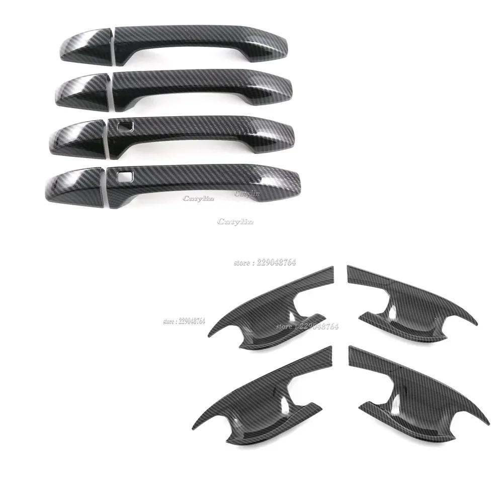 For Ssangyong Torres 2024 abs Carbon Fiber Side Door Handle Cover Trim Bowl et Sticker Protector Car Accessories