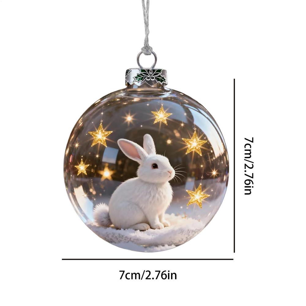 Christmas Wildlife Wonders Ball Ornament 3D Transparent Animal Ball Christmas Decoration Hangable Christmas Tree Ornament