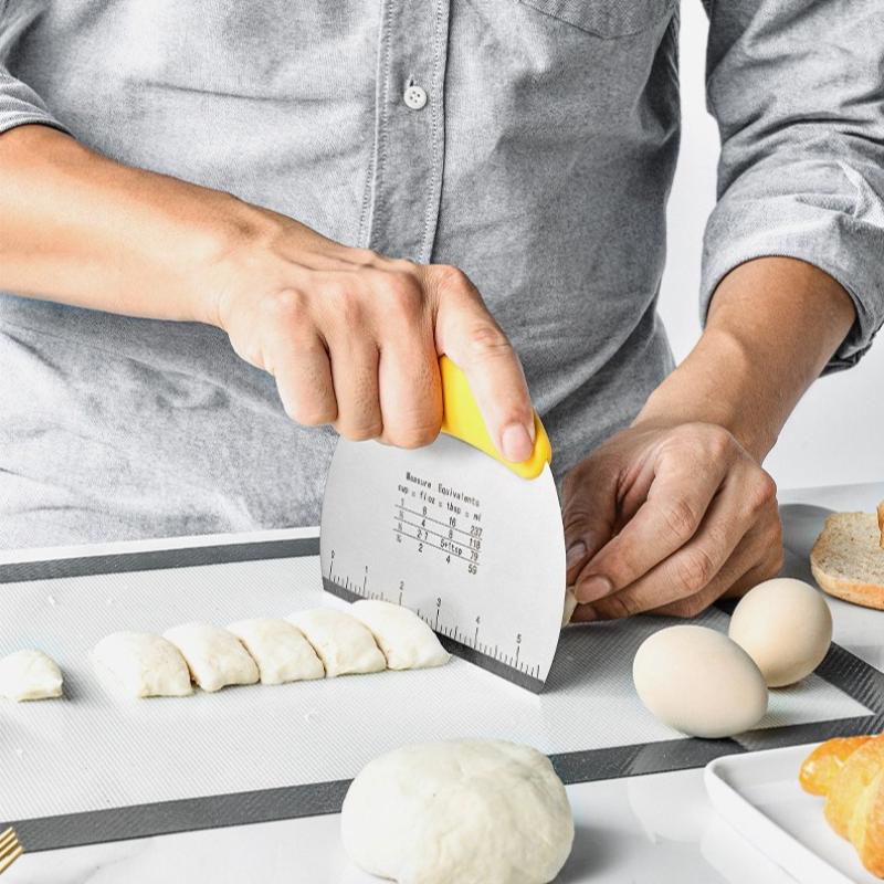 Oțel inoxidabil tort copt Scraper făină Cutter aluat lapte zahăr tăiere cuțit cremă răzuire cuțit bucătărie instrumente de copt