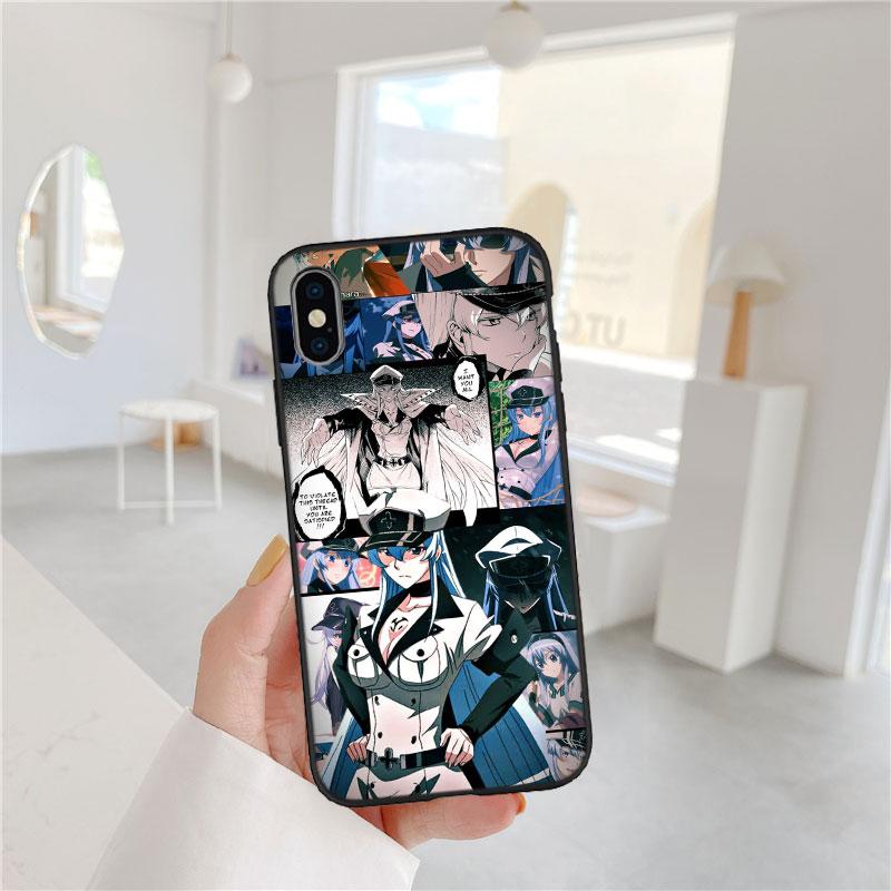 CJ10 Anime Esdeath Soft Shell Phone Case for Redmi Note 10 11 12 Pro Max 10S 10C 10T 11A 11S 12S 12C