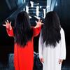 White Red Halloween Costumes Scary Masquerade Clothes Funny Female Ghost Costume  Performance Suit