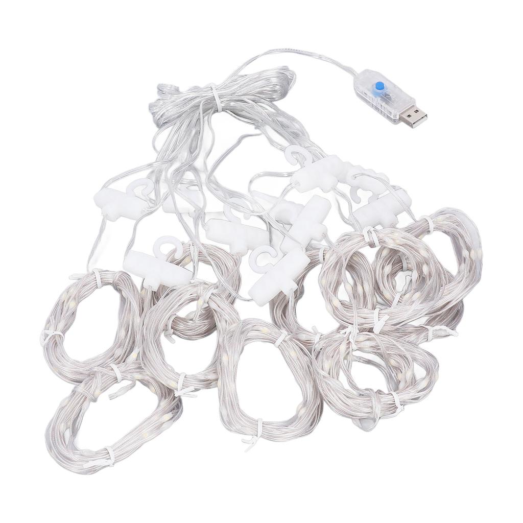 Hanging Curtain Lights 300LED 8 Modes Flexibility Window Wall String Lights with Remote Control for