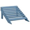 Vidaxl Adirondack Garden Chair with Footrest, Fir Wood, Blue
