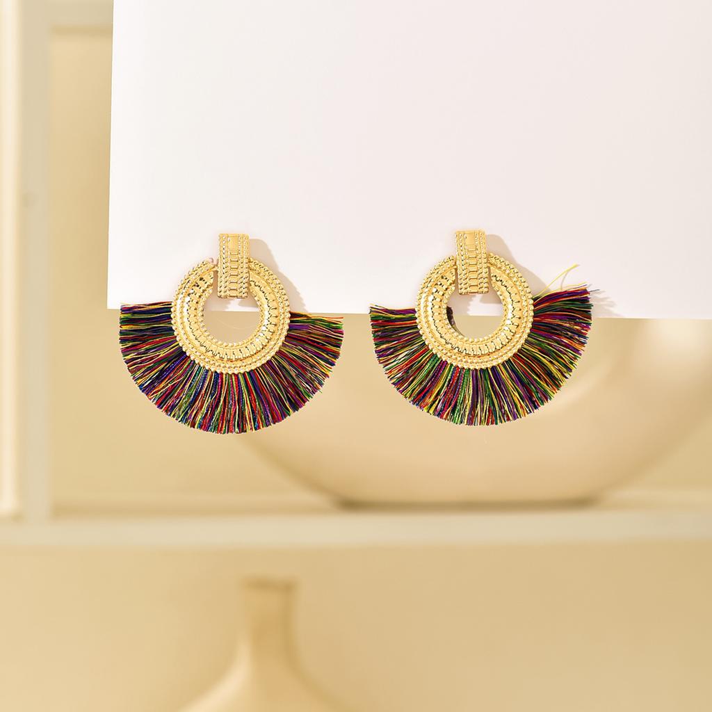 Fashion Bohemian Big Tassel Dangle White Fringe Female Earrings Drop Earrings for Women Statement Wedding 2023 Jewelry