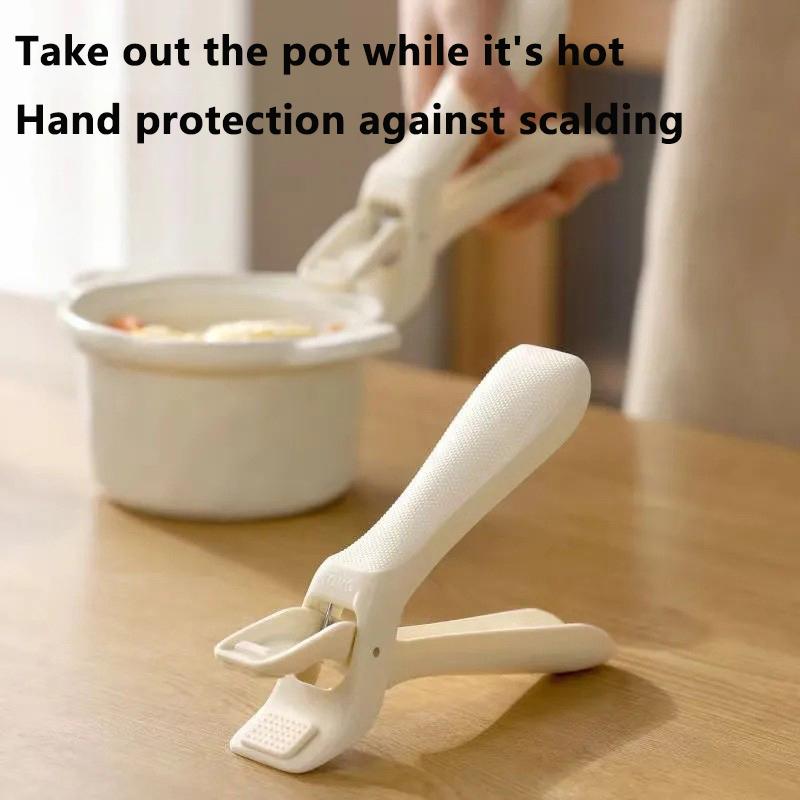 Protiskluzový klip proti opaření Kleště na misky na jídlo Silikonový držák proti opaření Uchopovač Odolný klip na kuchyňskou mísu