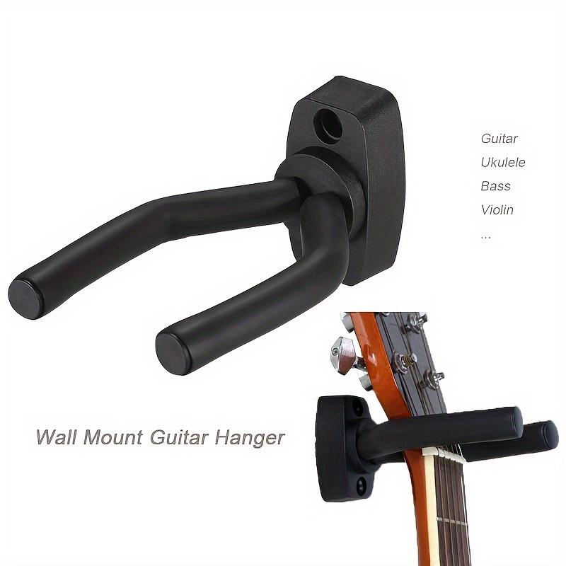 2pcs Stylish Black Guitar Wall Mount | Space-Saving Double Guitar Holder, Easy-to-Install for Acoustic and Electric Guitars,for Home Recording Studios