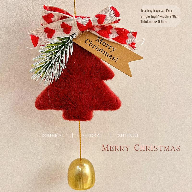 Imitation Noble Mini Christmas Wreath Car Ornament: Festive Window Display Pendant