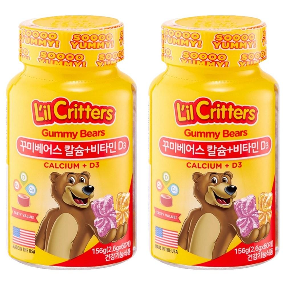Lil Critters Gummy Bears Calcium + Vitamin D3 60 Tablets (2 Pcs)