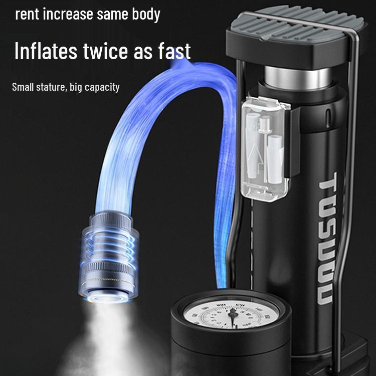 Universal High-Pressure Foot Pump for Bicycles, Cars, Motorcycles, and Sports Equipment