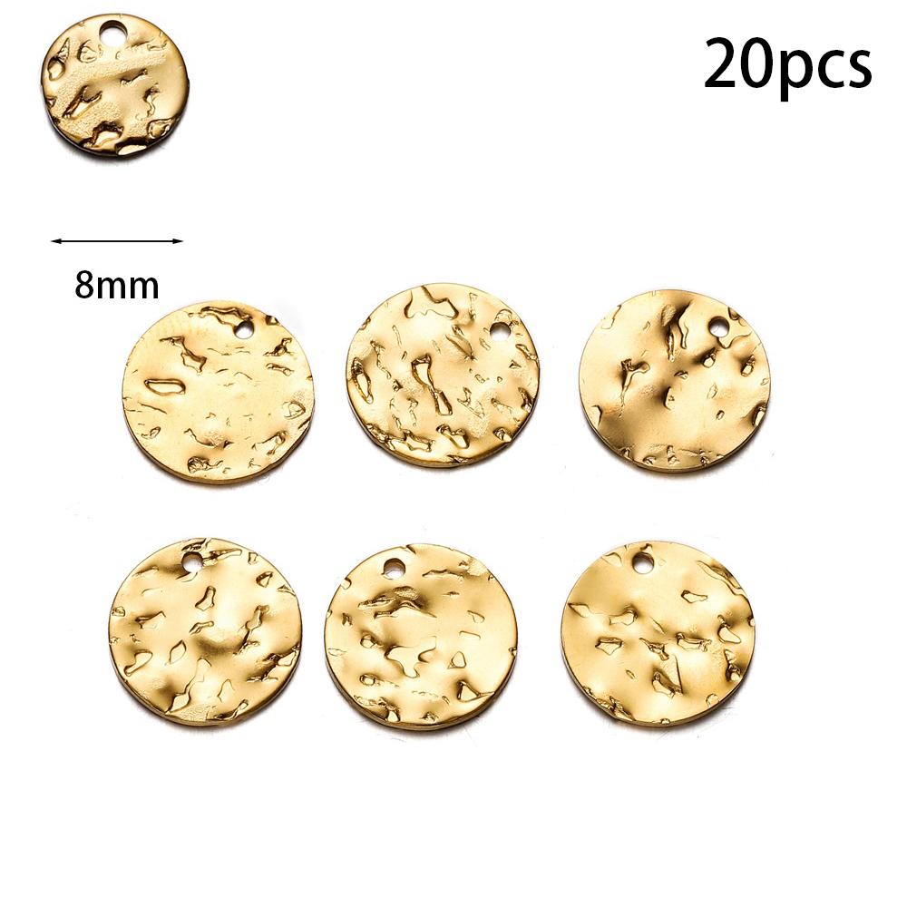 20 teile/los Edelstahl Runde Falten Charms Anhänger Zubehör Für DIY Halskette Armband Schmuck Machen