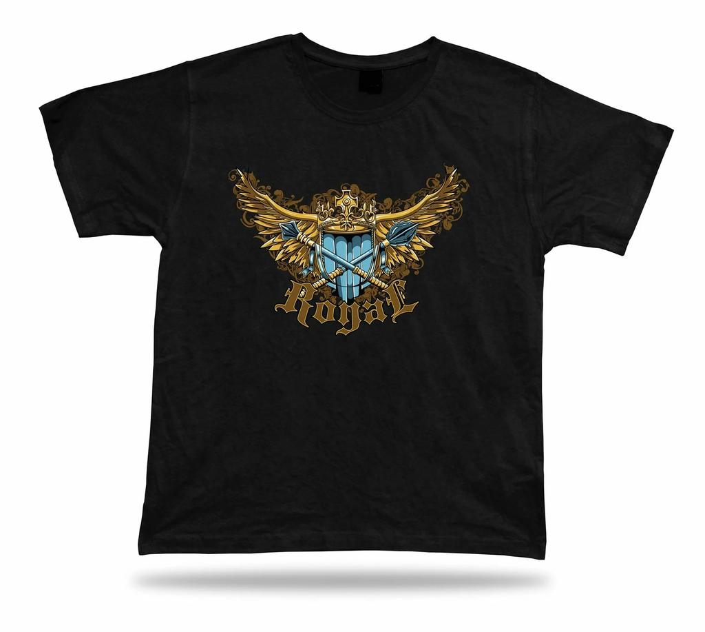 Royal Shield Wings Fighter Warrior Idea T Shirt Tee Modern Stylish Design