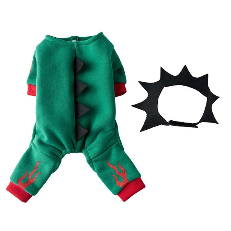 Festive Pet Costume Small To Medium Dogs Christmas Themed Plush Dog Outfit Two-Legged Design