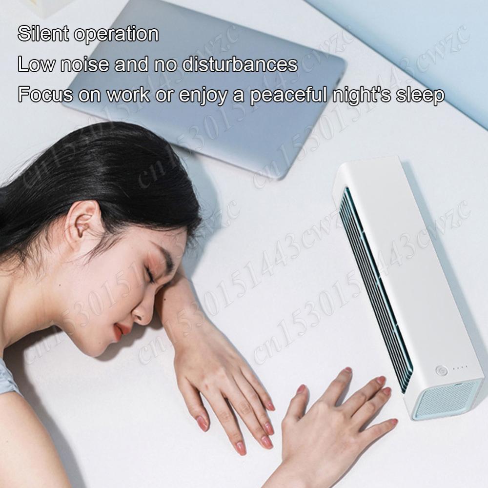 Portable Tower Fan Desktop Fan Personal Fan 3 Speeds Standing Fan Quiet Wall Mount Fan Rechargeable Bladeless Fan for Bedroom