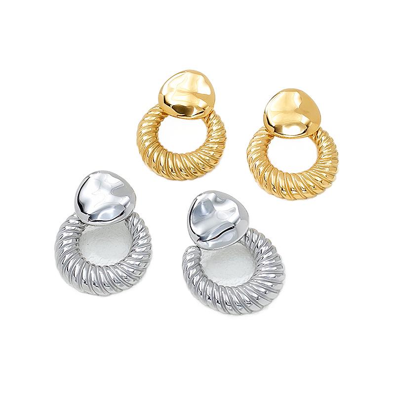 2025 European Geometric Titanium Steel Stud Earrings: Lightweight, Luxury, High-End Fashion for Women