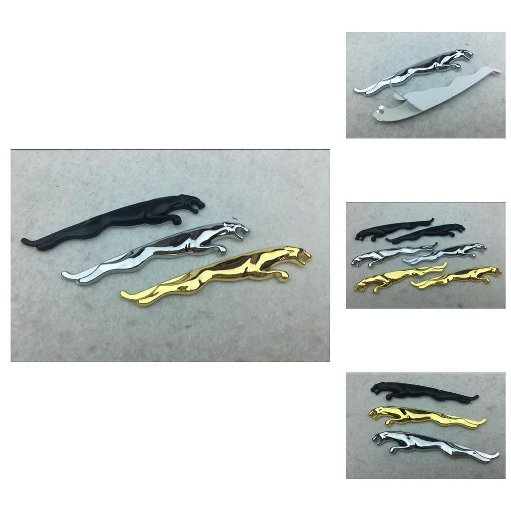 2 Stück 3D Metall Jaguar Auto Emblem Badge Aufkleber Set Für Xjs Xj6 Xk8 Xf Und E Type Modelle