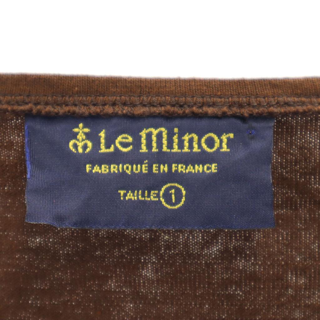 Le Minor Made In France Border Long Sleeve Tunic 1 Brown X Blue One Piece Women Used