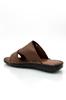 Genuine Real Leather Men's Slippers Light Slippers Leather Syringe Brown