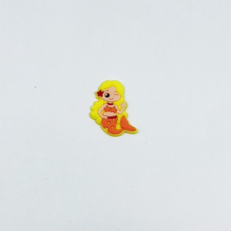 Cartoon Mermaid PVC Patch Accessories: Phone Case, Hair Clip, Headwear, Soft Rubber Patch, and Shoe Buckle. Patch Accessories 1