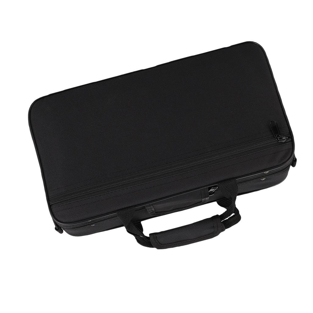 LADE Black Foam Padded Thickened Oxford Cloth Sotrage Bag with Strap for Clarinet
